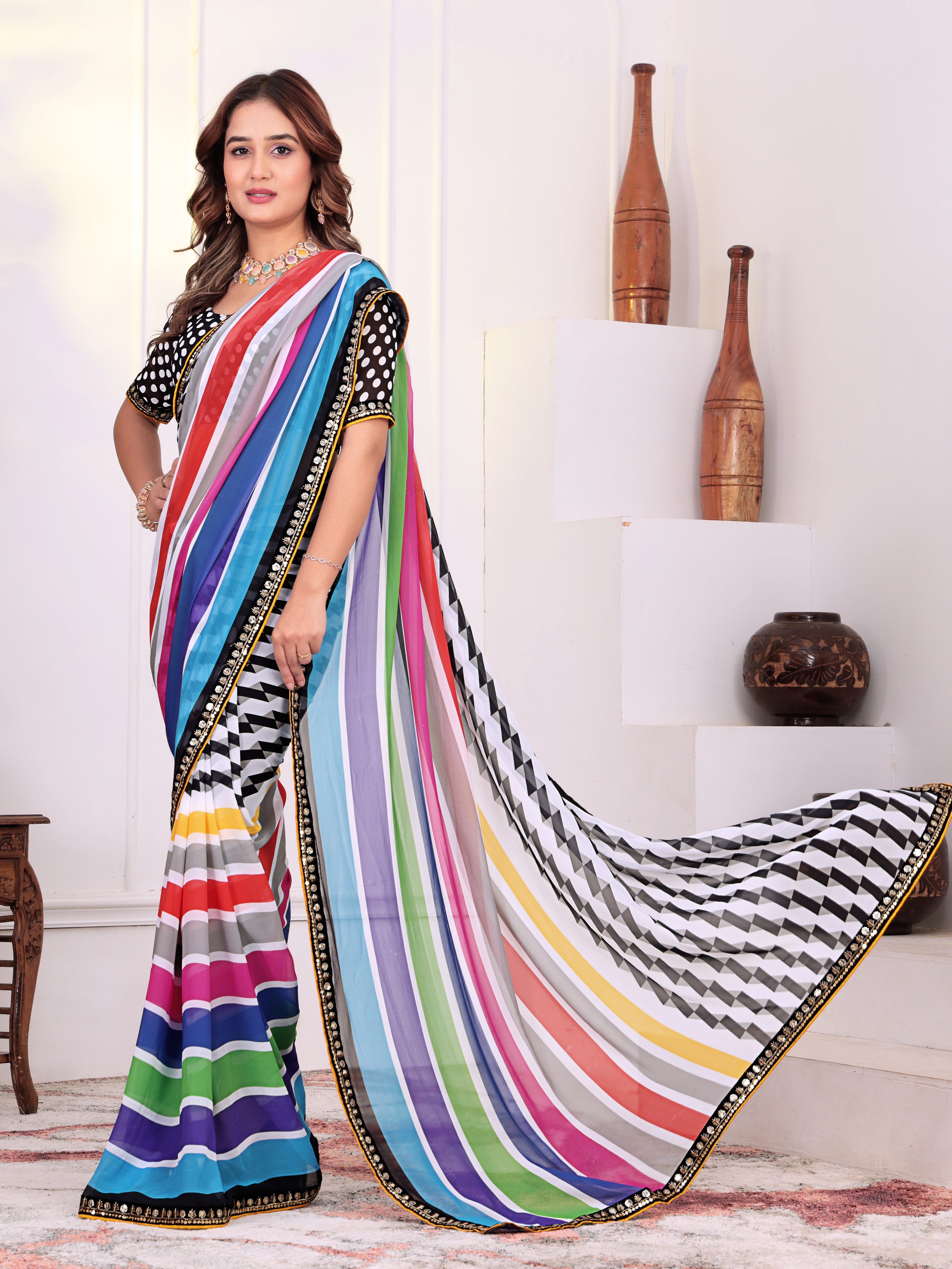 Colourful Leriya Printed KD002 Saree