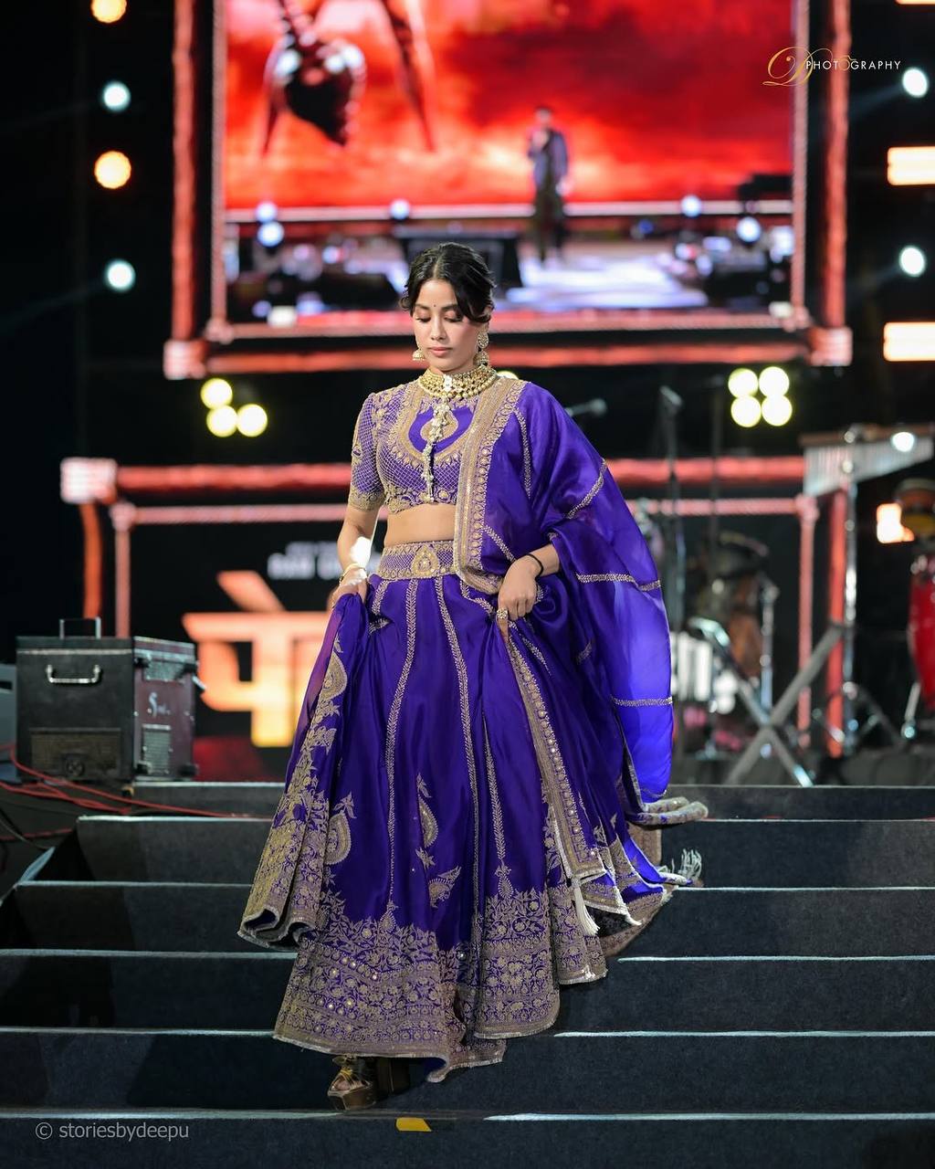 Royal Purple Embroidered Lehenga Choli with Dupatta