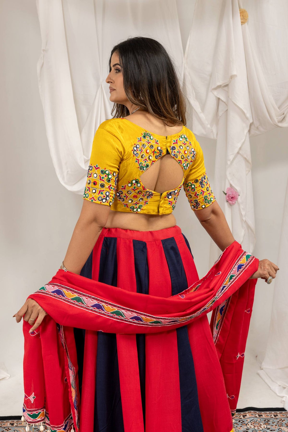 Royal Kutch Embroidered Multicolor Lehenga Choli Set
