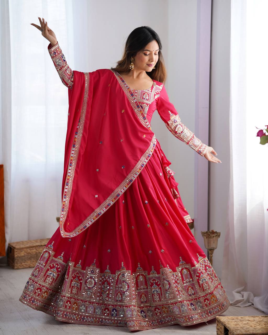 Royal Noor Embroidered Lehnga Choli Set KD002