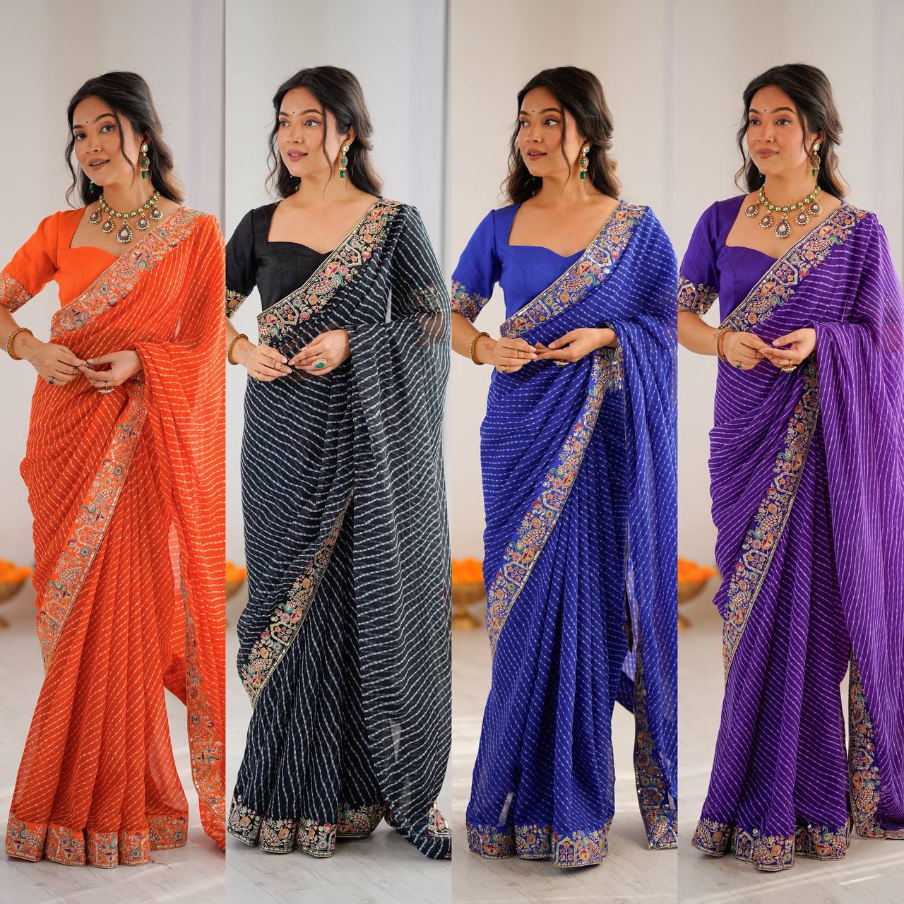 Rang Rasiya Leheriya Saree Collection KD005
