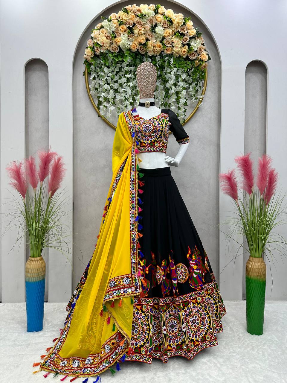 Traditional Kutchi Embroidered Lehenga Choli