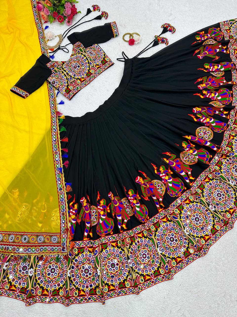 Traditional Kutchi Embroidered Lehenga Choli