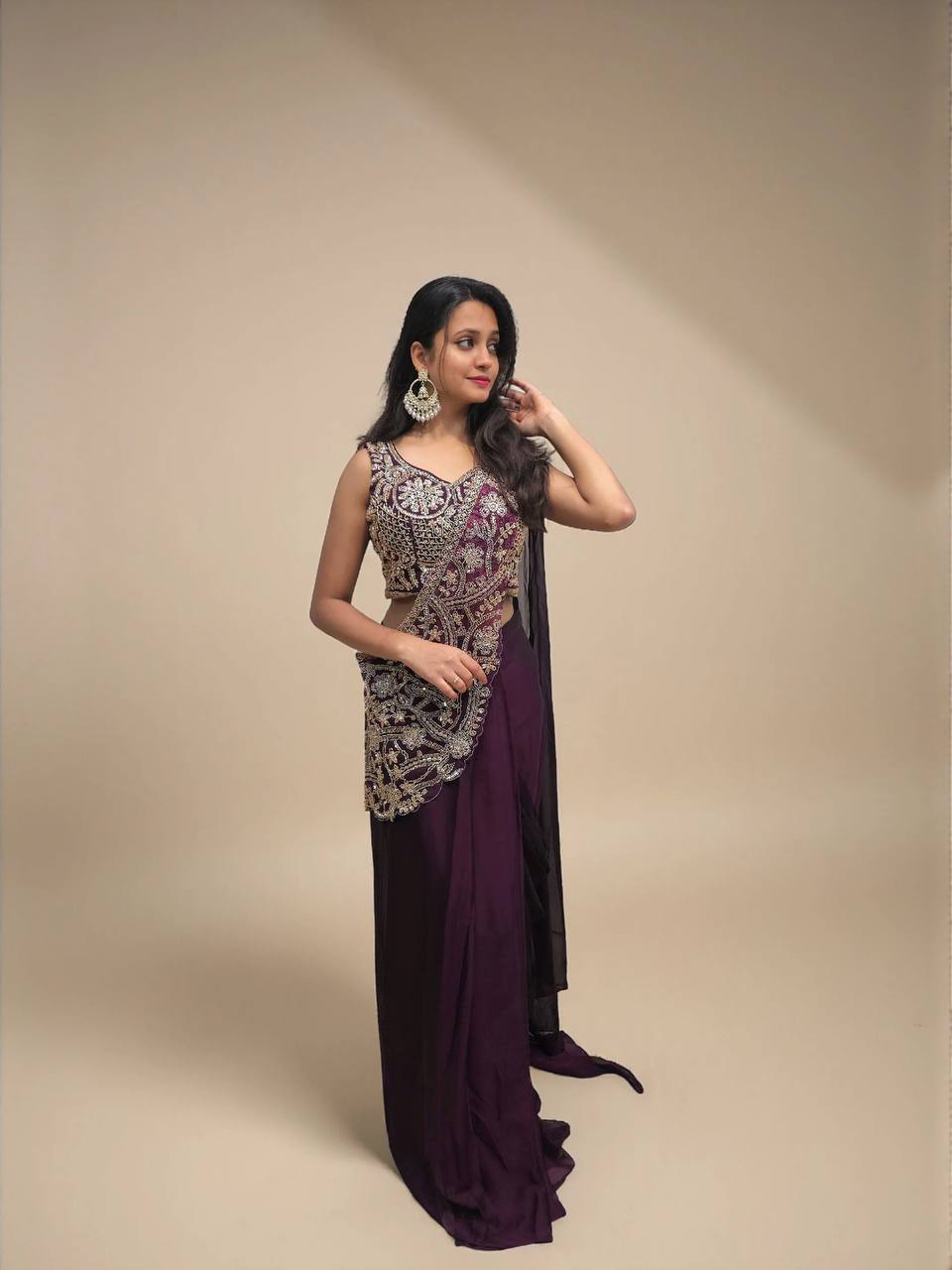 Siya – KD02 Royal Wine Ready-to-Wear Saree