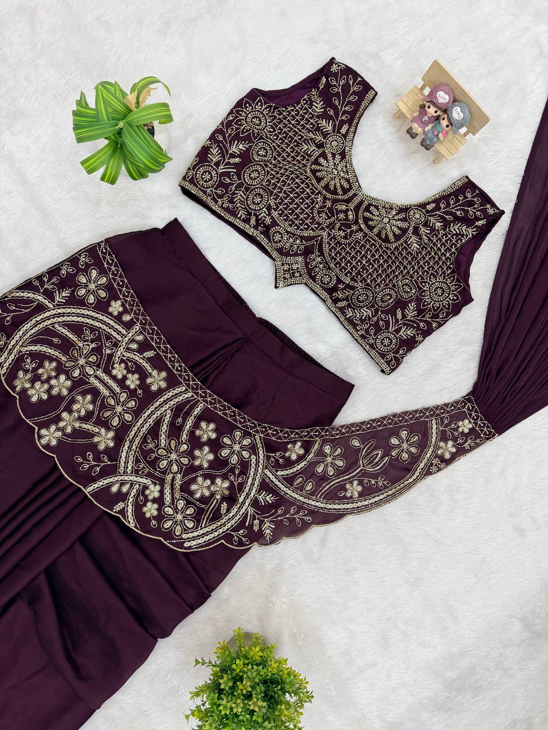 Siya – KD02 Royal Wine Ready-to-Wear Saree