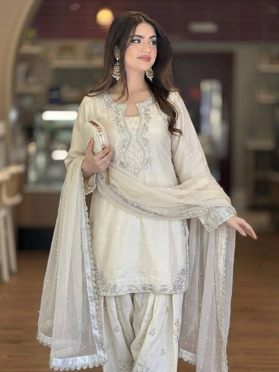 Riya - KD003  Kurti With Farshi Plazzo & Dupatta Set