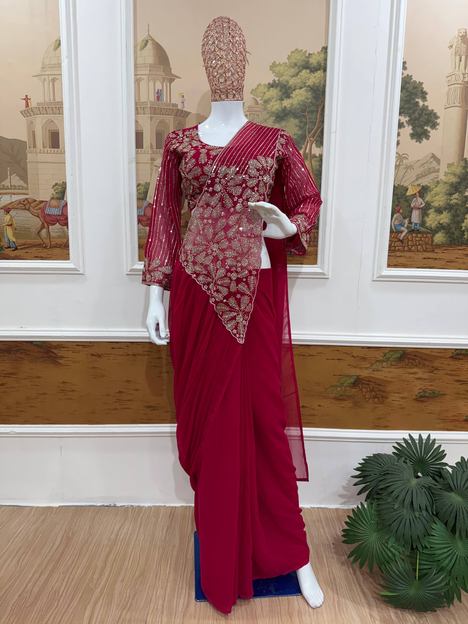 Elegant Occasion Wear Ready-to-Wear Saree