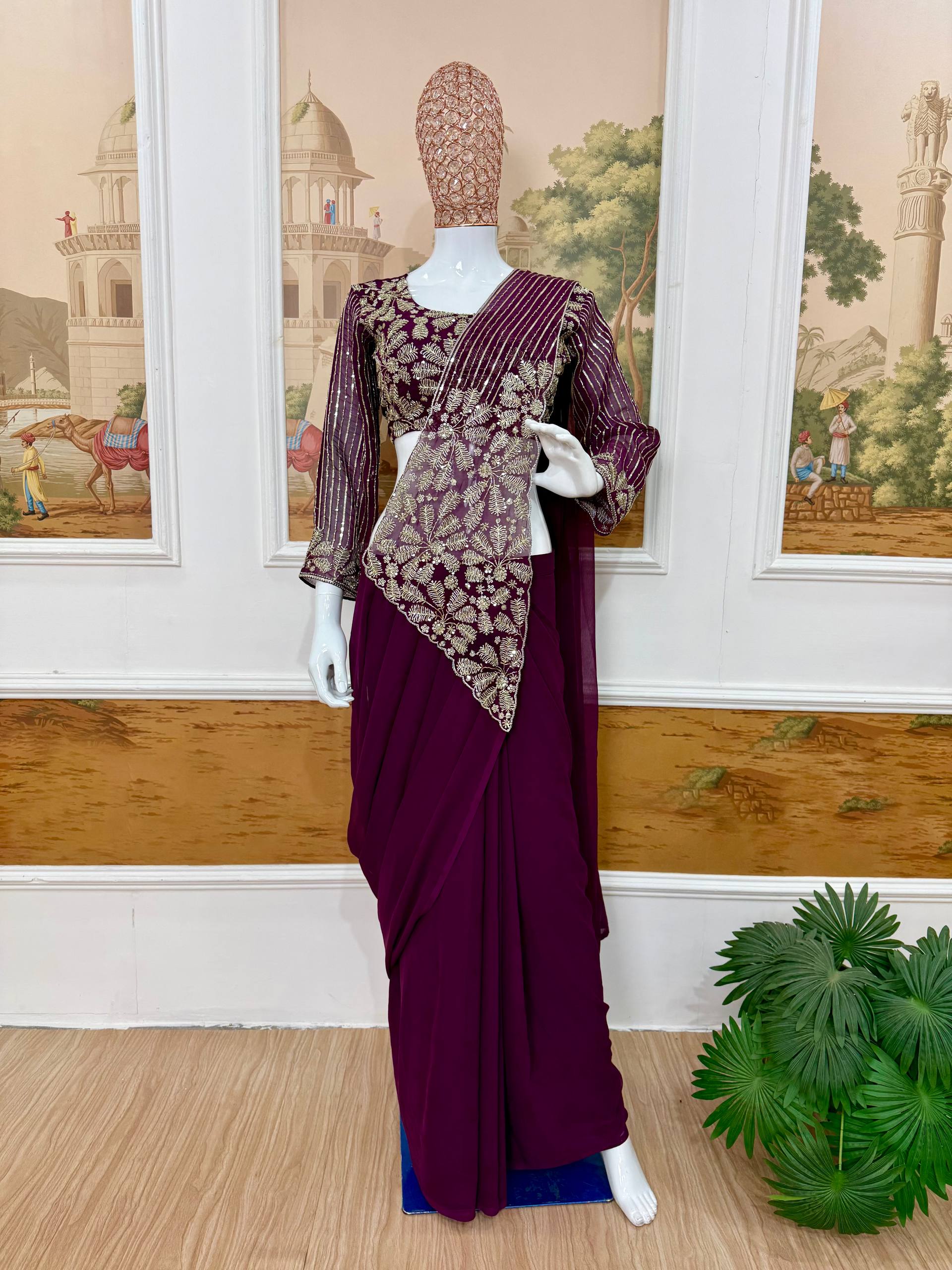 Elegant Occasion Wear Ready-to-Wear Saree