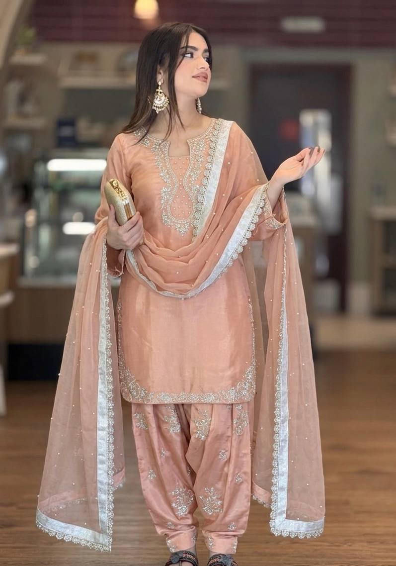 Riya - KD003  Kurti With Farshi Plazzo & Dupatta Set