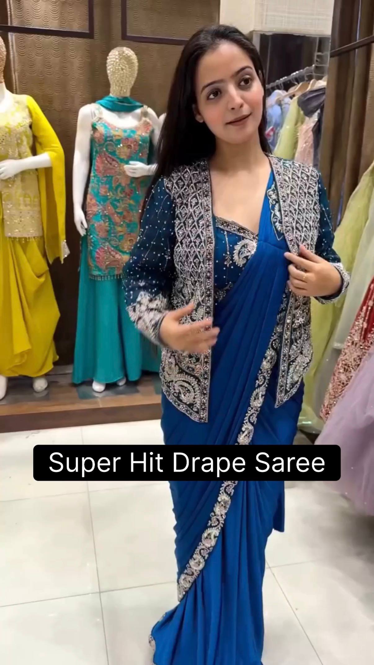 Koti With Drape Rangoli Silk Saree Kdvogue