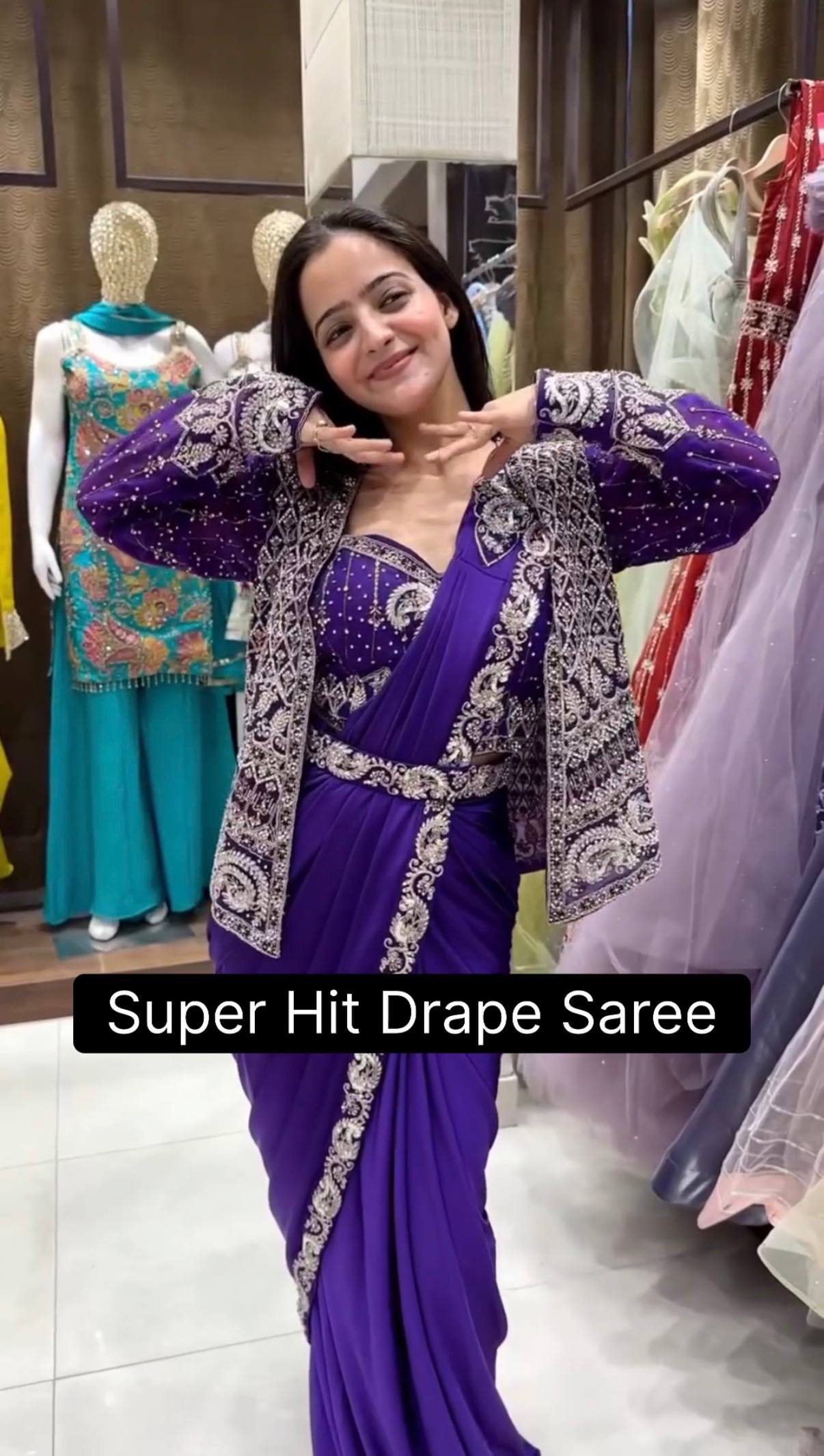 Koti With Drape Rangoli Silk Saree Kdvogue