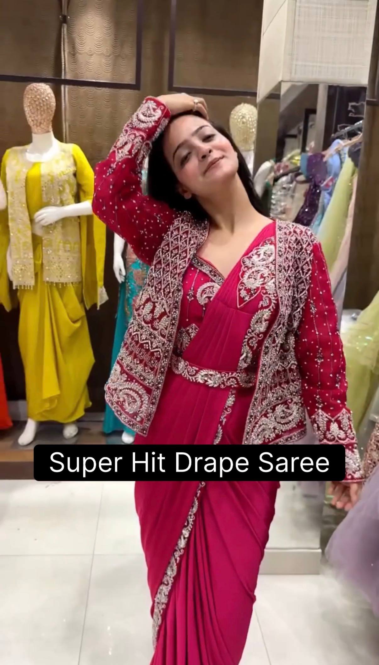 Koti With Drape Rangoli Silk Saree Kdvogue