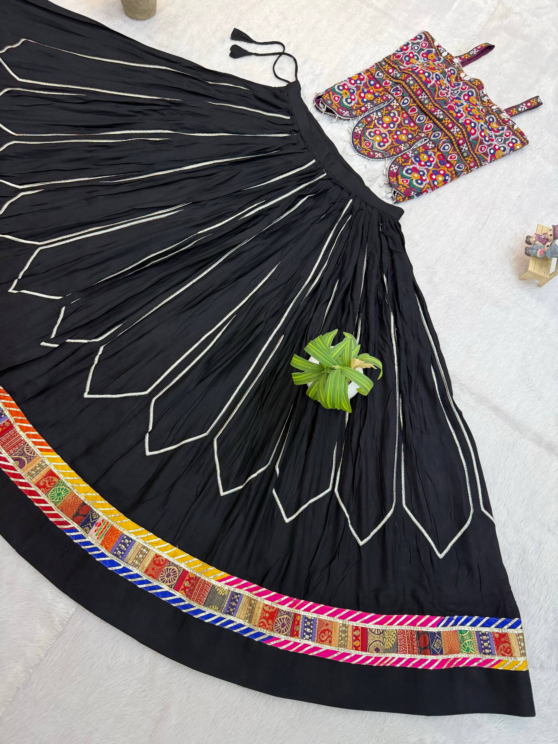 Kdvogue Black Multicolor Embroidered Lehenga Choli Set | Designer Festive & Party Wear