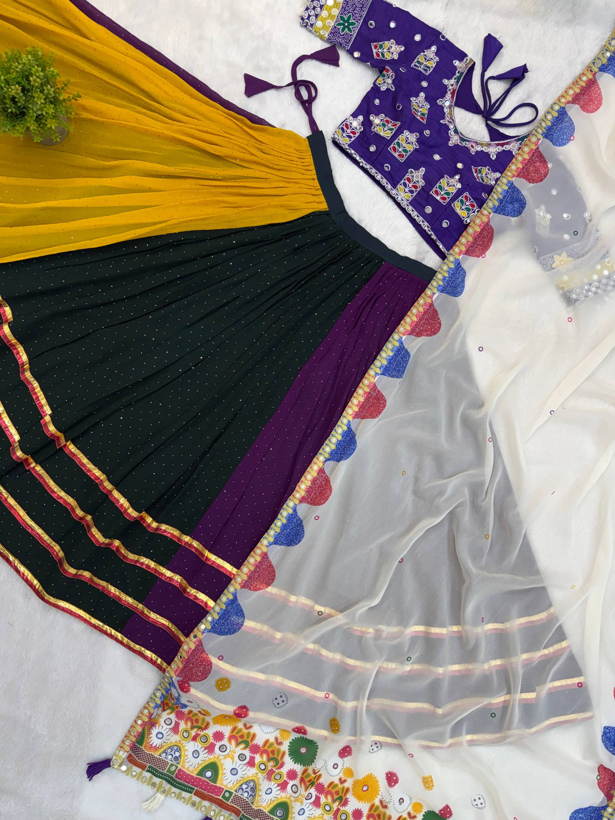 Rangrez Royal Multicolor Embroidered Lehenga Choli Set
