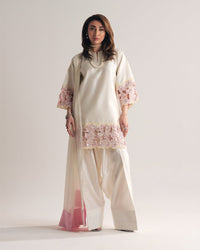 Vani - KD001 White Luxe Kurti With Pant & Dupatta