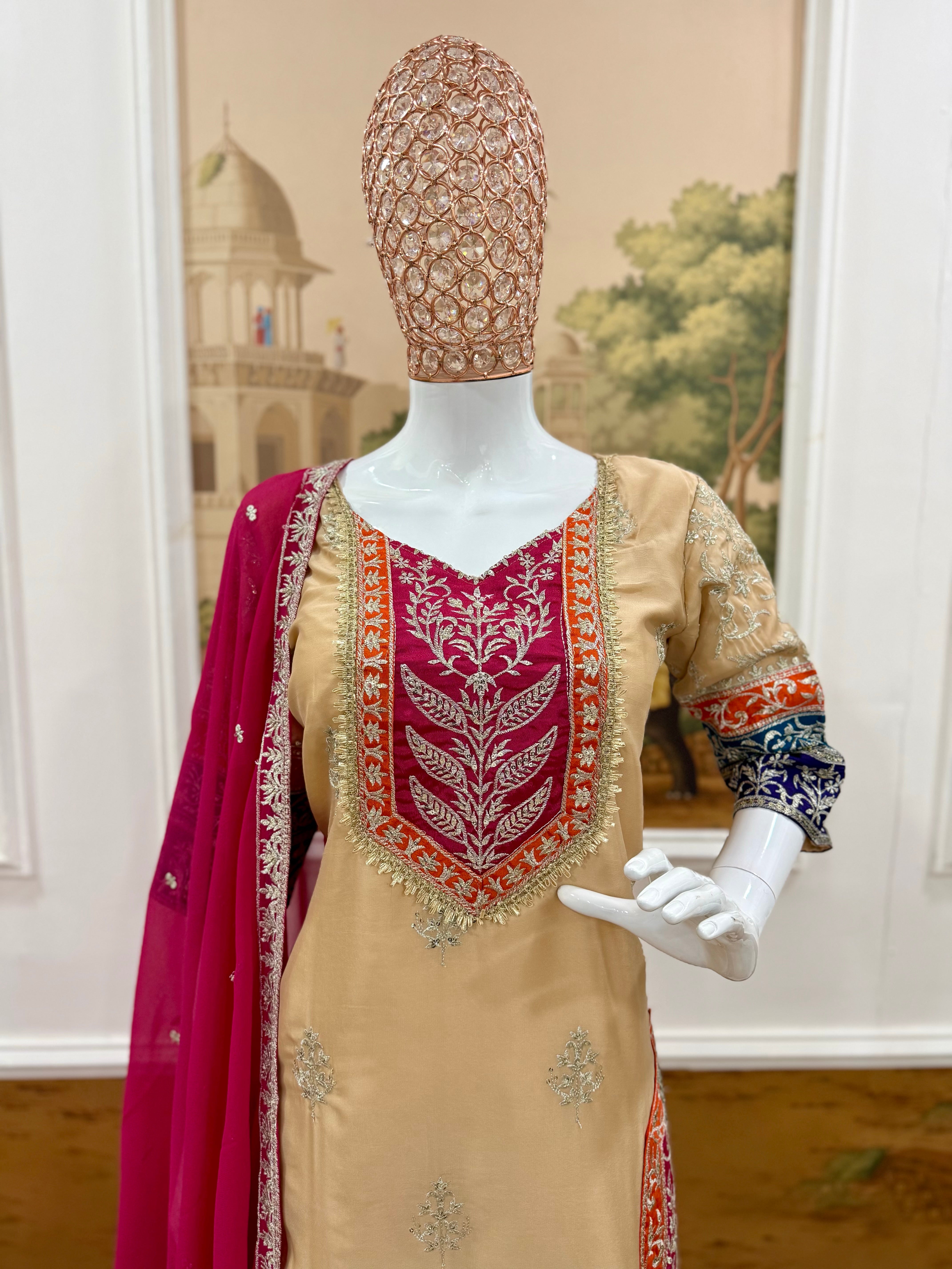 Riya - KD002 Rich Look Kurti With Sarara & Dupatta Set