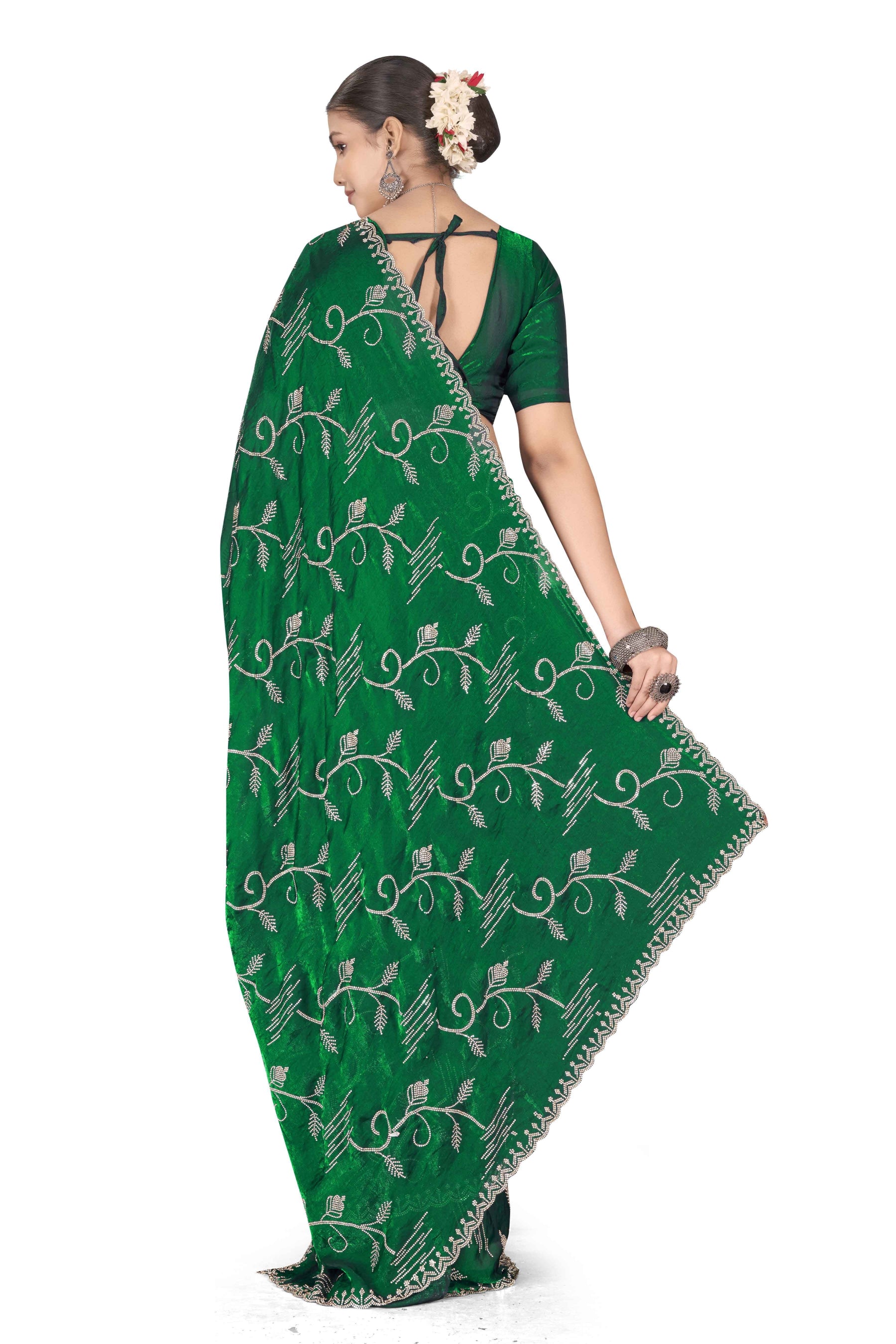 Nyra - KD1001 Green Leaf Grace Saree