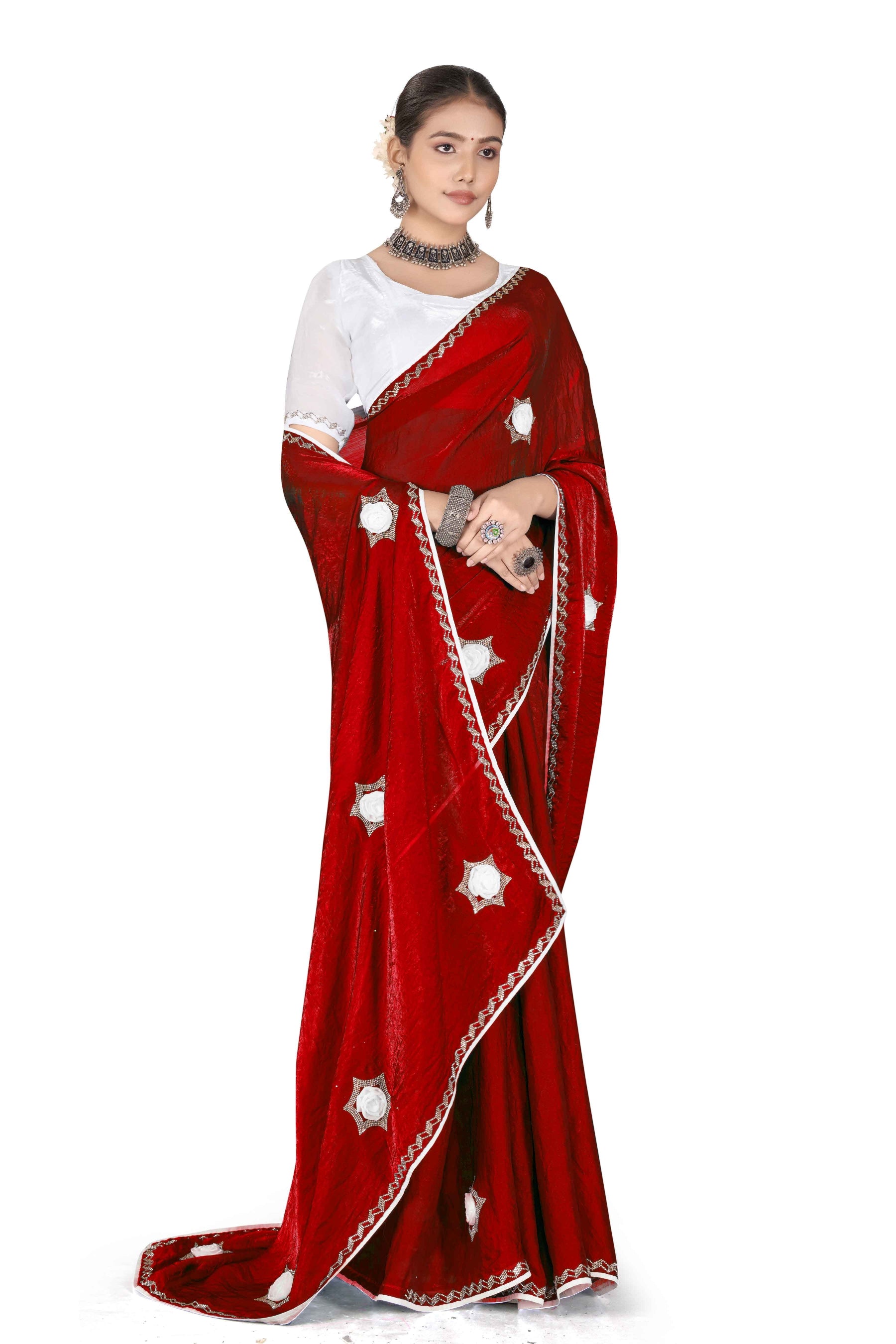 Diva - KD1002 Red Elegance Saree