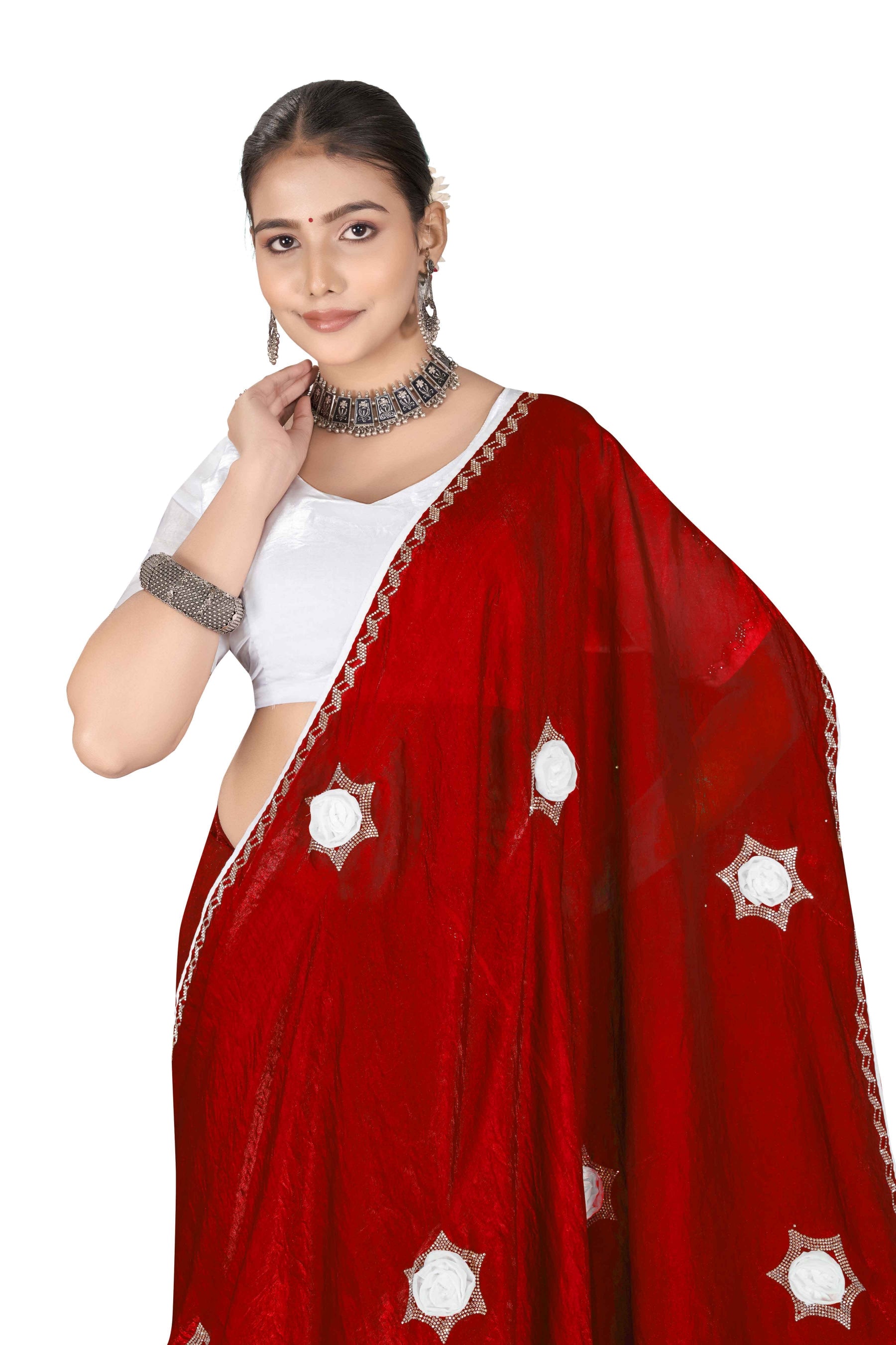 Diva - KD1002 Red Elegance Saree
