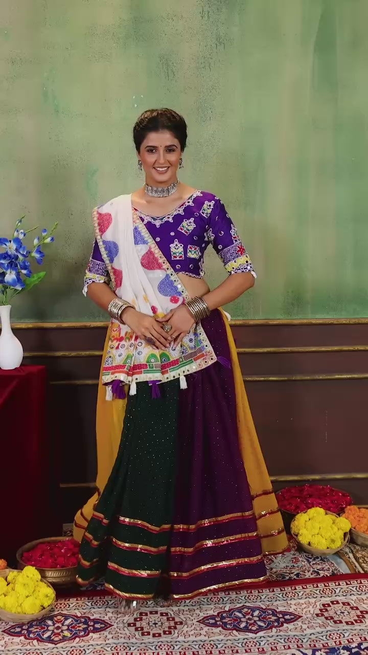 Rangrez Royal Multicolor Embroidered Lehenga Choli Set