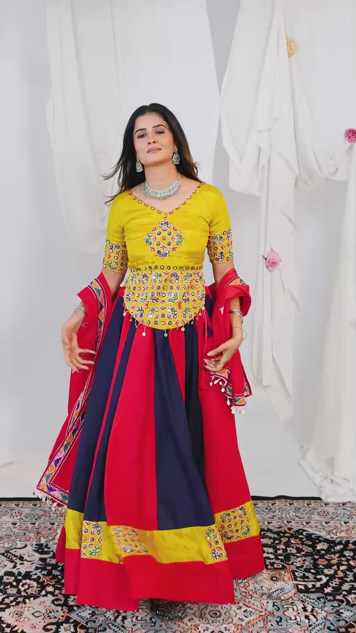 Royal Kutch Embroidered Multicolor Lehenga Choli Set
